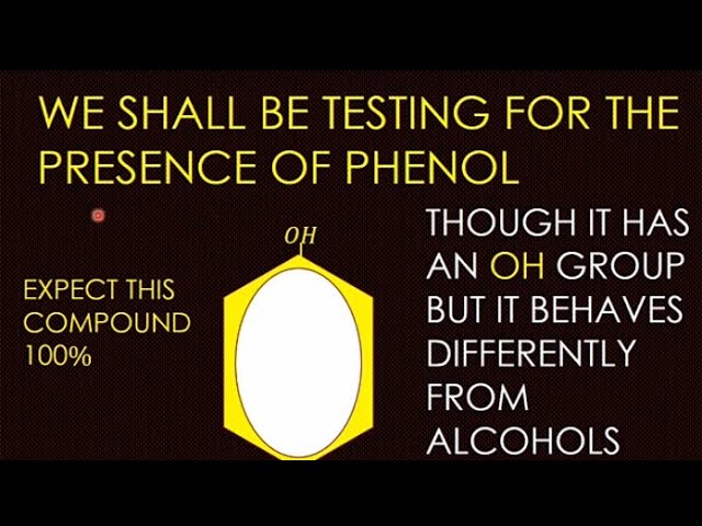 HOW TO TEST FOR THE PRESENCE OF PHENOL