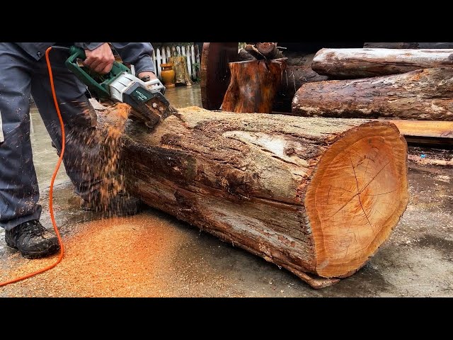 Ingenious Woodworking Techniques of Carpenter Asia || Woodworking Making Monolithic Dining Table