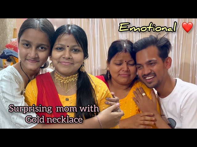 Prank on Mom | Surprising mom with Expensive Gold Necklace | Birthday celebration