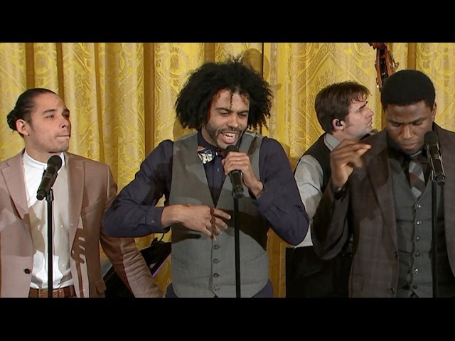 Hamilton cast performs "Alexander Hamilton" at White House