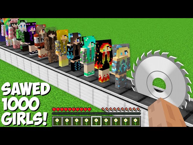You can SAWED ALL GIRLS in Minecraft ! SUPER TRAP FOR 1000 GIRLS !