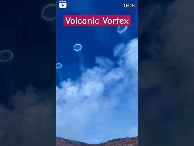 Volcanic Vortex Rings- Mount Etna #italy #viral #shorts