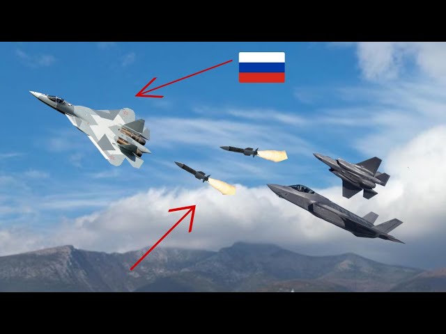 4 Russian SU-57s engage in combat with F-35s when they enter American airspace