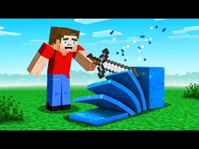 Minecraft but You Can Cut Open Any Block