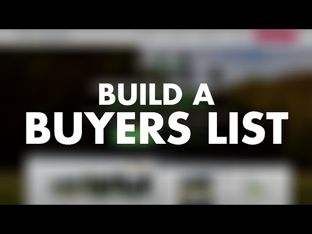 How to Build Your Real Estate Cash Buyers List with a Squeeze Page