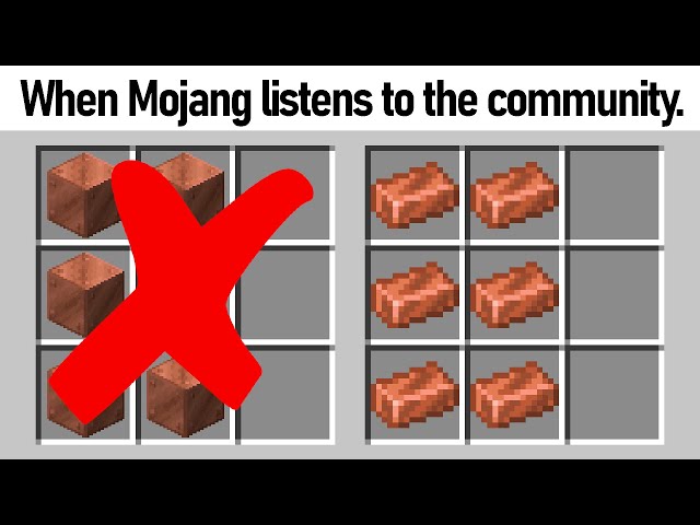 Mojang finally gives us the Copper recipe we've always wanted!