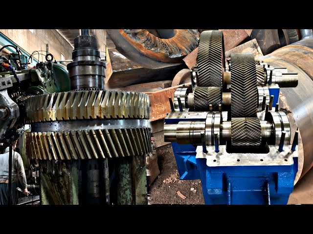 Machining and Metal Turning Process of Industrial Double Helical Gear | Gear Cutting and Hobbing