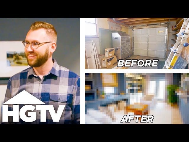 Small Garage Remodeled Into Cozy Space! | Fixer to Fabulous | HGTV