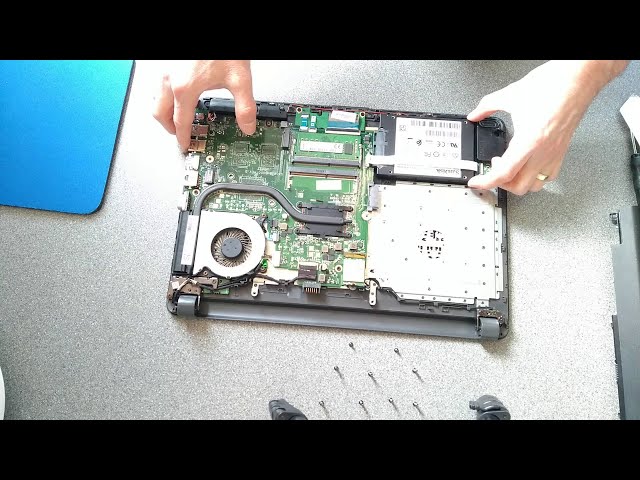 How to replace the hard disk in an HP 240 G6 notebook PC.