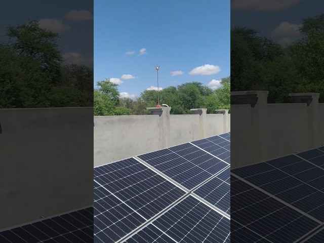 solar panel installation with lightning arrester