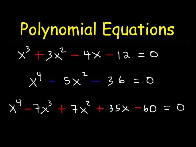 Solving Polynomial Equations By Factoring and Using Synthetic Division