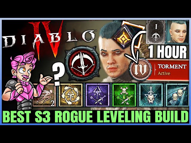 Diablo 4 - New Best Rogue Leveling Build - Season 3 FAST 1 to 70 - Skills Paragon Seneschel Guide!
