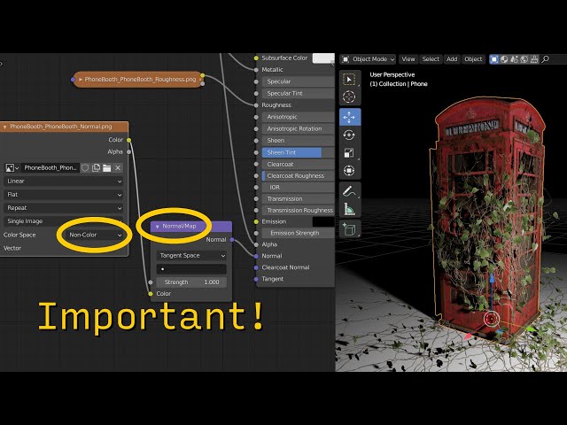 Blender 3.x: Correctly Using AO, Albedo, Normal, Metallic, Roughness Maps (2 minute tutorial)