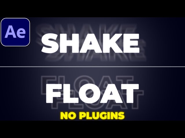 Float Shake Text in After Effects | Float Effect | Shake Effect | No Plugins