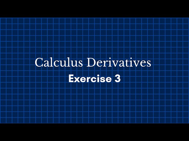 Calculus Derivative Exercise 3