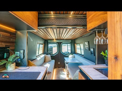 DIY Camper Van: Unique Shower & Elevator Bed