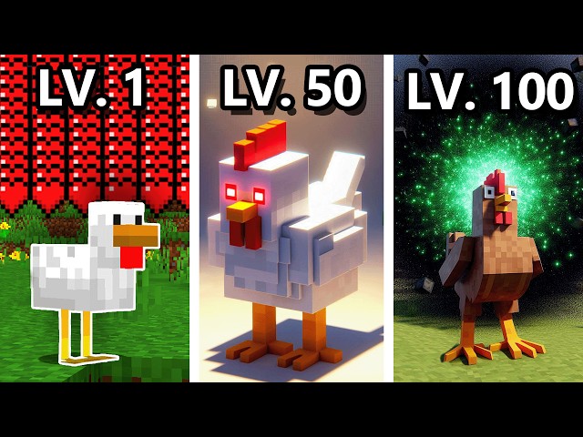 Minecraft Chickens Vs Hunters BUT the CHICKENS UPGRADE ME