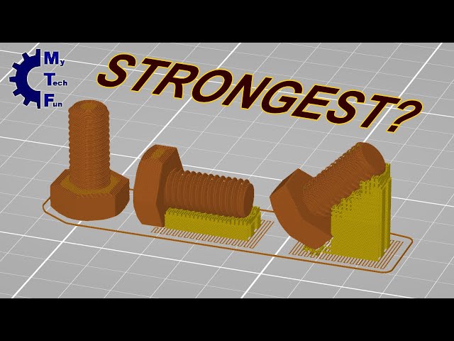 3D printing bolt and thread in horizontal or vertical position - strength test