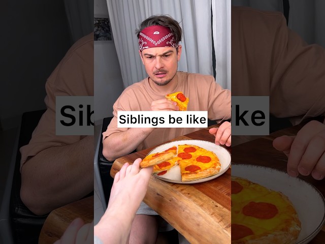 How to share PIZZA with your sibling properly😁❤️🍕| CHEFKOUDY