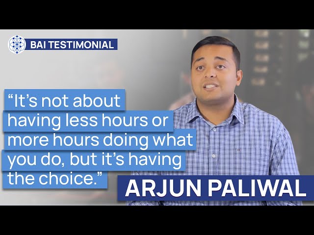 BAI Testimonial l Arjun Paliwal from InvestorKit