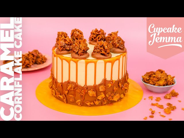 Epic Caramel Cornflake Brownie Cake Layer Cake! | Cupcake Jemma
