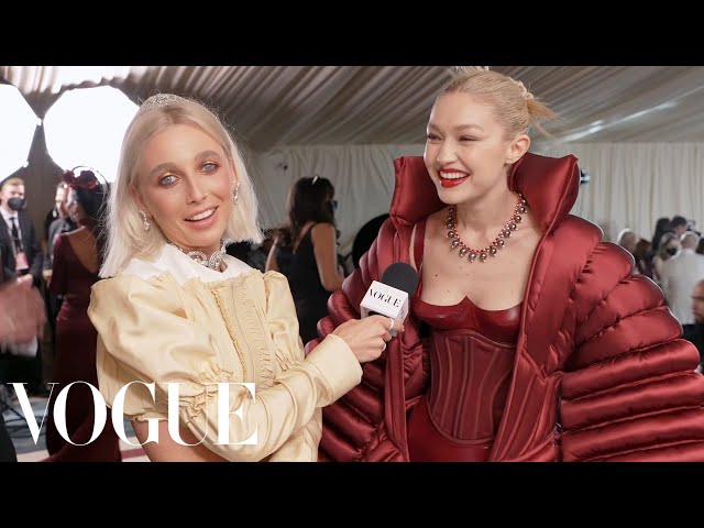 Gigi Hadid on Her Extremely Heavy Met Gala Dress | Met Gala 2022 With Emma Chamberlain | Vogue
