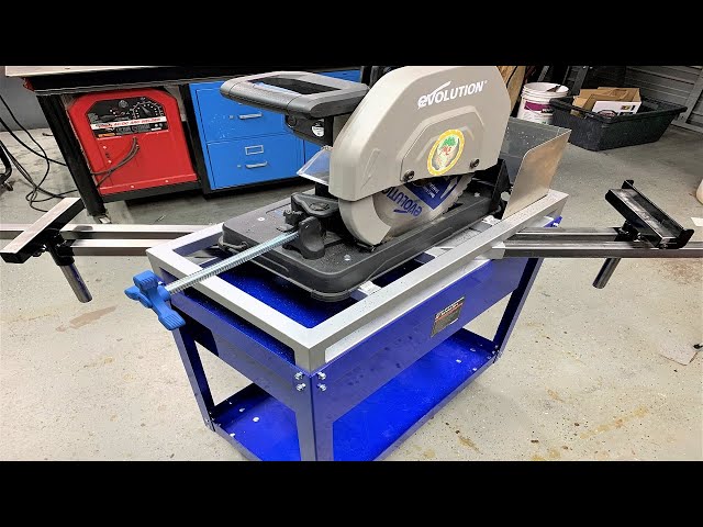 DIY Ultimate Mobile Metal Saw Stand With 90 & 45 degree Extension's / Tool Box Hack