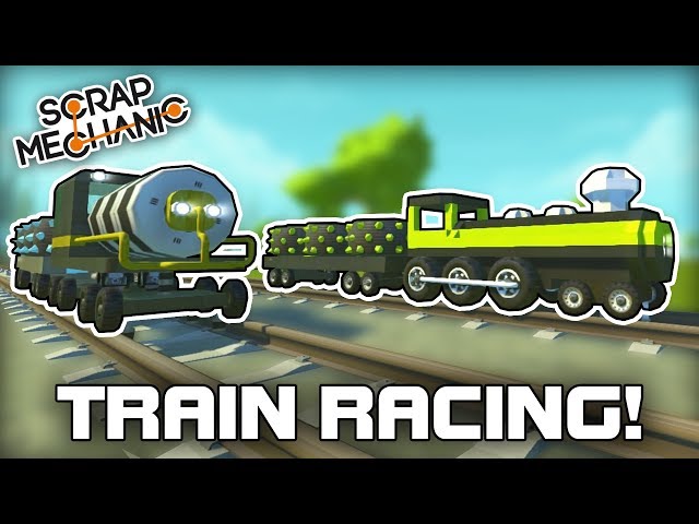 Awesome Multiplayer Train Track Racing Challenge! (Scrap Mechanic #277)