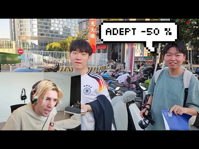 xQc Can't Believe People in China say "Adept -50%"