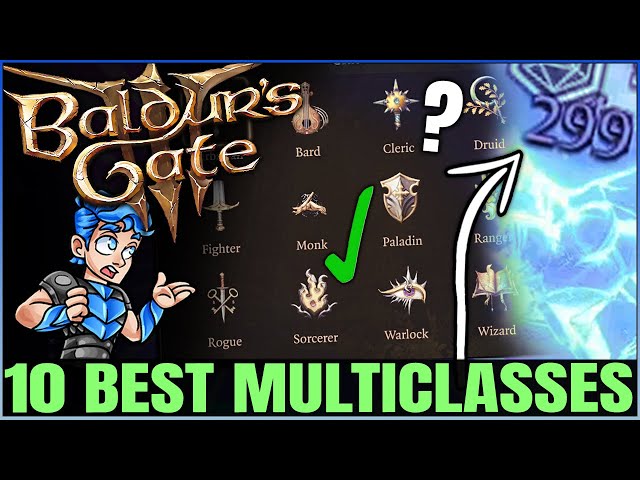 Baldur's Gate 3 - The 10 Best MOST POWERFUL Multiclasses in Game - Ultimate Multiclass Guide & More!