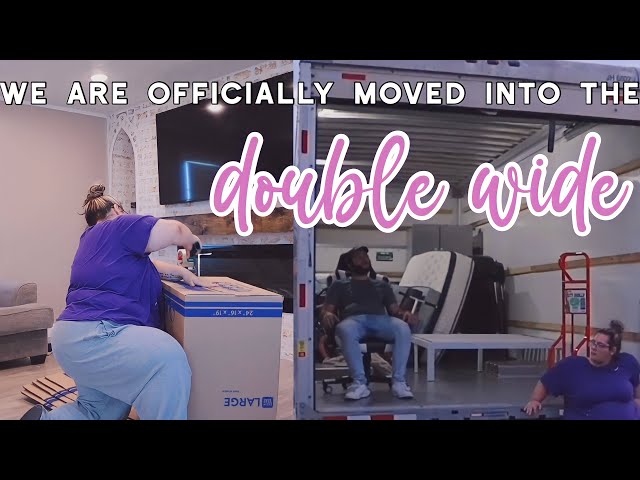 WE ARE OFFICIALLY MOVED INTO THE DOUBLE WIDE! + brand new furniture