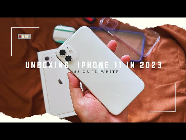iPhone 11 in White 🤍 (128GB) Unboxing 2023, Set Up | Camera Test