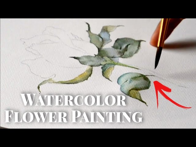 Paint Flower With In 6Mins 😀 | Easy Watercolor Flower Painting