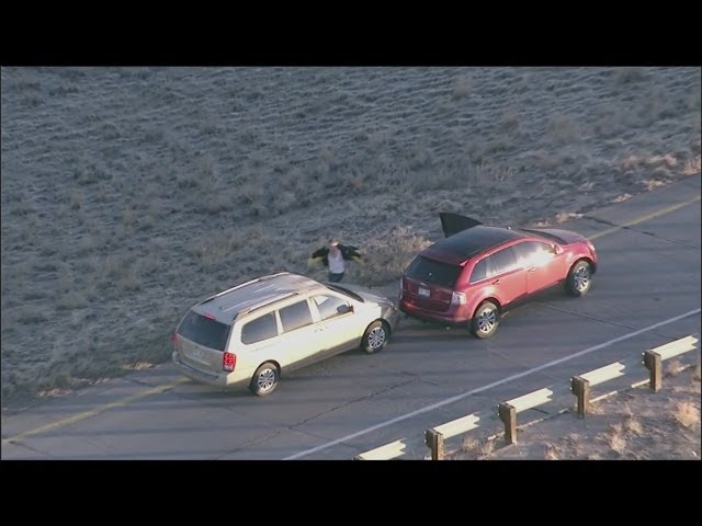 Dramatic moments in chase of kidnapping suspect