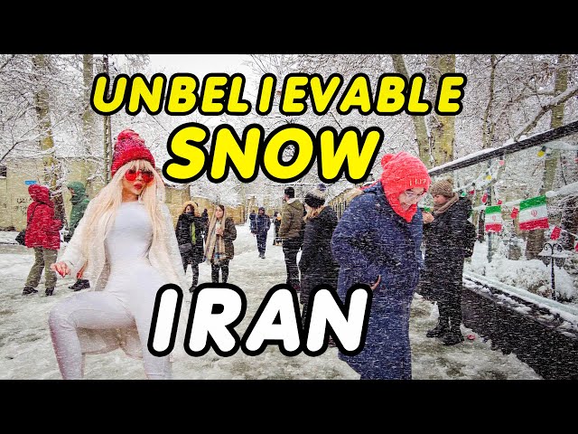 IRAN TEHRAN North Unbelievable Heavy Snow TODAY #walking