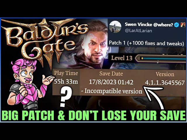 Baldur's Gate 3 - DEV WARNING: Losing Your Save, New Level 13, 1000+ Changes Patch, Update Roadmap!
