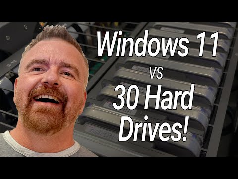 Windows vs 30 Hard Drives - Can it Do it!?  Find out!