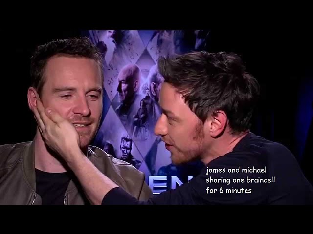 james mcavoy and michael fassbender being chaotic for 6 minutes
