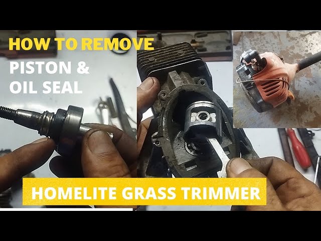 HOW TO REMOVE PISTON AND OIL SEAL IN HOMELITE GRASS TRIMMER
