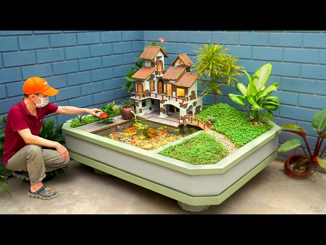 Creative idea from cement! Build amazing diorama aquarium