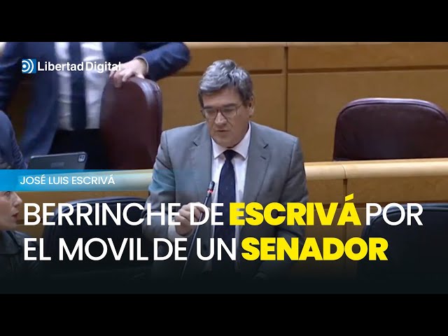 Berrinche de Escrivá por la conversación de un senador del PP con el móvil