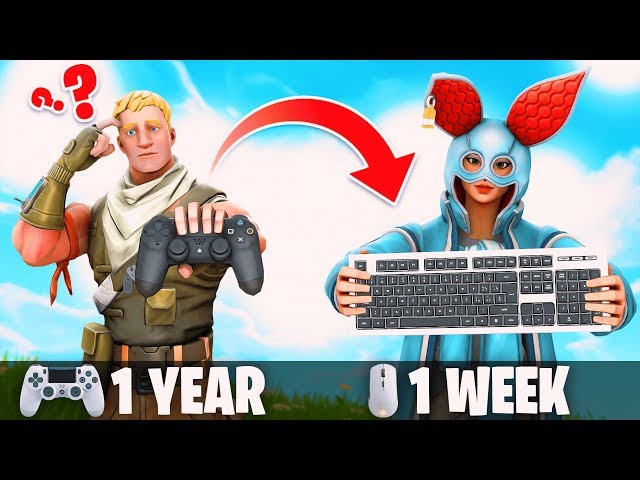 1 Week Progression From PS4 to PC (Controller to Keyboard & Mouse) Fortnite Battle Royale