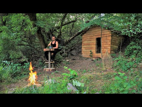 Bushcraft Survival Shelter, Crafting a Fish Trap, Catch and Cook, Baking Fish in Clay