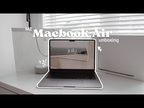 unboxing my new m2 macbook air ✨📦