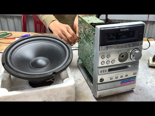 AIWA Audio Amplifier Restoration Technique // CD - MD Sound Floor Restoration 100w