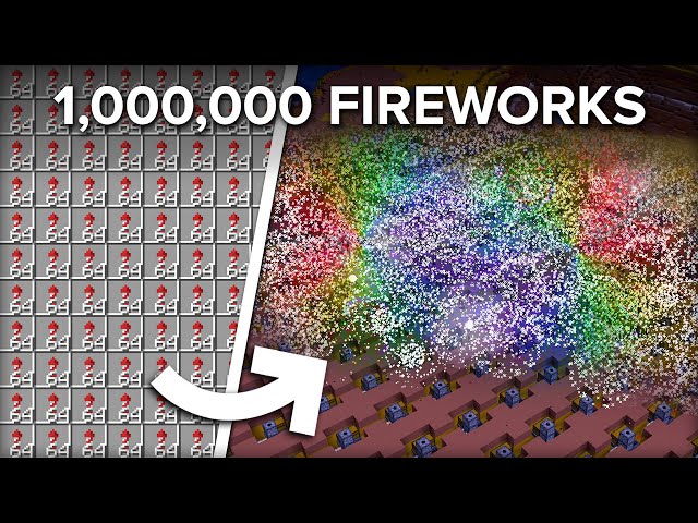 Launching 1 Million Fireworks in Survival Minecraft