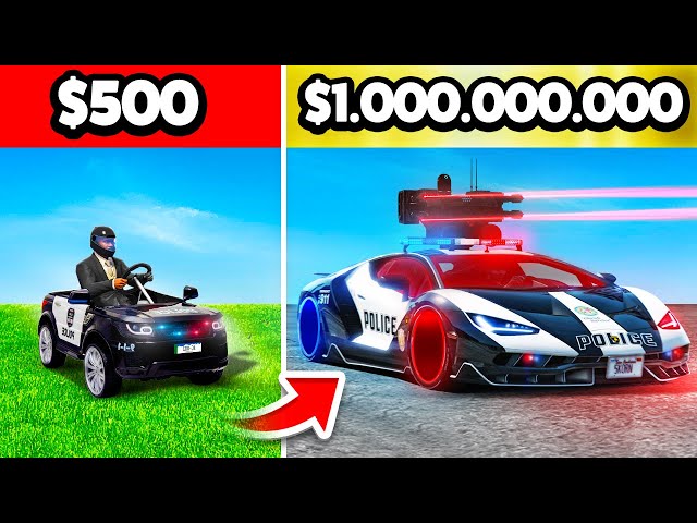 Upgrading $500 To $1,000,000,000 Police Car in GTA 5!