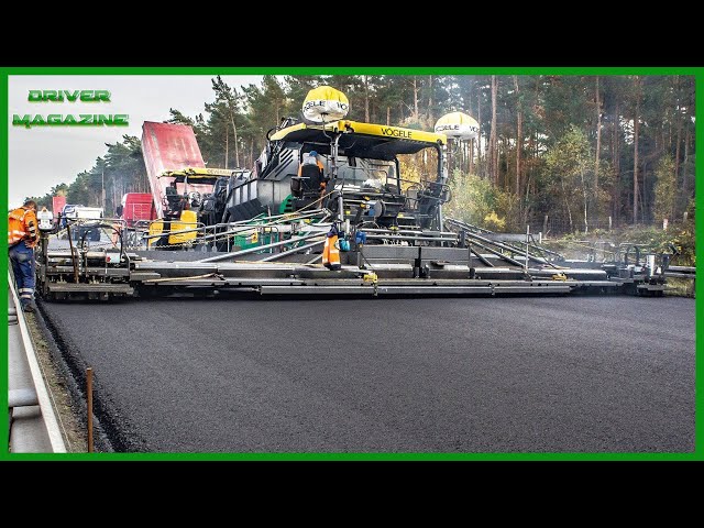 World Largest Asphalt Paving Equipment Machines In Working. Road Construction, Chip Seal Technology