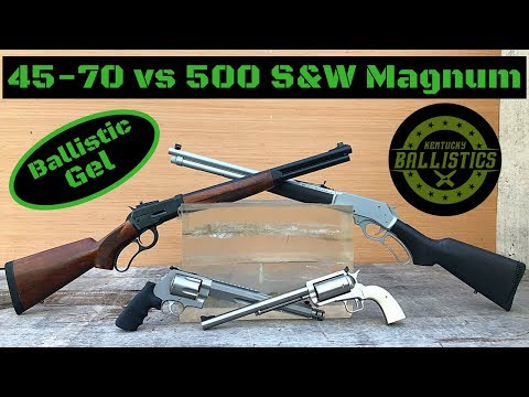 45-70 vs 500 S&W Magnum vs Ballistic Gel (Rifle & Pistol)