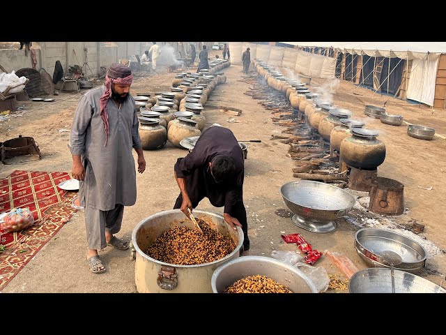 Pakistan's Largest and Luxurious Wedding Food Preparation | Mutton Qorma and Steam for 4000+ People